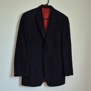 Kenneth Cole Black Pinstripe Men's Blazer, Sz 38R